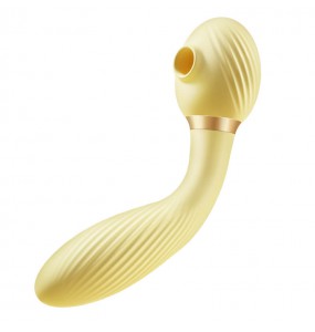 USA SVAKOM - ZEMALIA Bendable Sucking Heating Vibrator Massager Toy (Chargeable - Yellow)